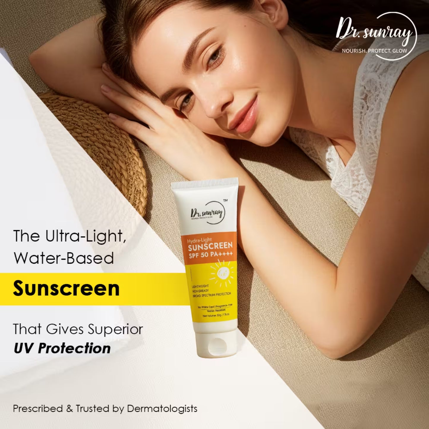 Hydra-Light Sunscreen SPF 50 PA++++ | Dermatologist-Recommended UV Shield