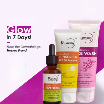 Dr. Sunray Skincare Essentials Combo – Cleanse, Treat & Protect